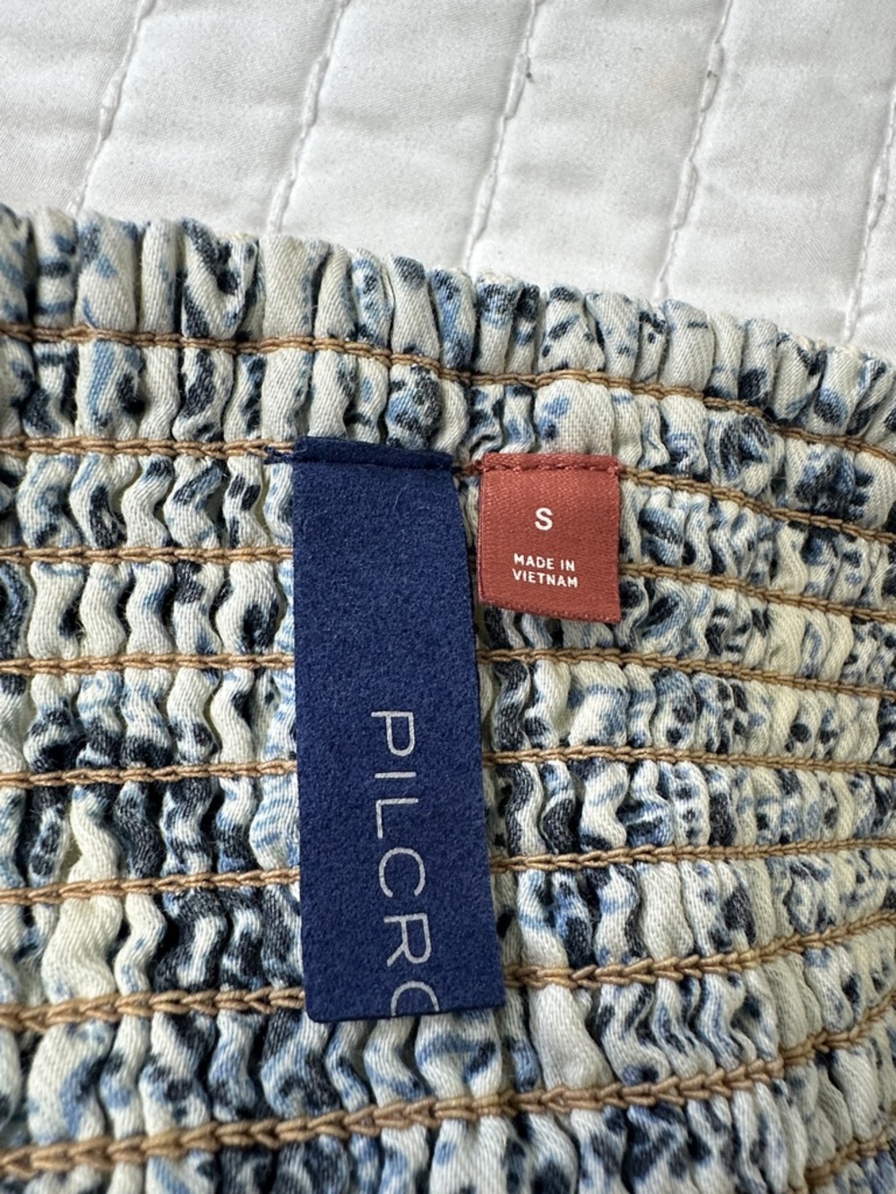 Pilcro By Anthropologie Cream And Faded Blue Striped Strapless Peplum Corset Top - Picture 8 of 16